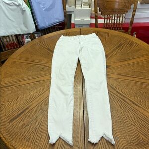 Frame Denim Women's Cropped White Jeans